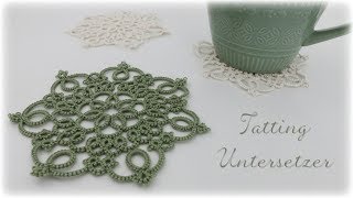 Tatting Untersetzer  DIY  Tatting Coasters eng sub [upl. by Azriel959]