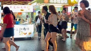 On May 12 2024 Changsha Food Street attracted many beautiful women [upl. by Draper91]