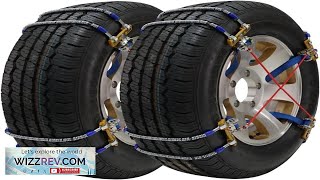 Snow ChainsCable Tire Chain for Passenger Cars Pickups and SUVs Universal Adjustable Review [upl. by Liatris]