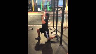 Kneeling Anderson Barbell Overhead Press  Quick Exercise Demo Series [upl. by Assilaj]