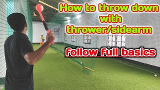 How to throw with sidearmthrower how to bat with thrower side arm se kaise ball daale quickcrick [upl. by Llenrag193]