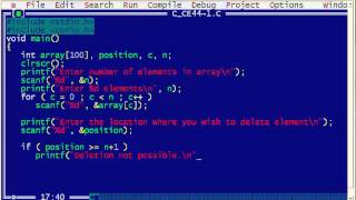 C program to delete an element from an array [upl. by Adnalue]