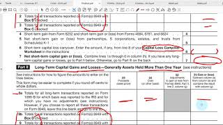 Chapter 11 Part 3  Tax Forms for Capital Gains amp Losses [upl. by Adnorehs951]