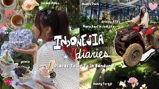 Indonesia diaries💌 Bandung ATVs Mario Kart IRL orchid garden tea party bunnies amp indo cafes [upl. by Saffren187]