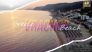 Vrachos Vrahos Loutsa Beach Greece from above  4K  Calm Relaxing and Scenery Video [upl. by Marnie]