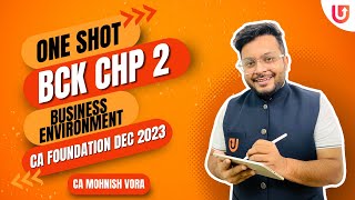 BCK Chp 2  Business Envi  One Shot Marathon  CA Foundation Dec 2023  CA Mohnish Vora MVSIR [upl. by Thadeus390]