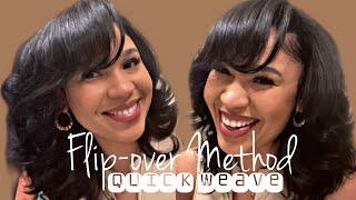 How I Install My Natural Looking Quick Weave Using The FlipOver Method [upl. by Vocaay]