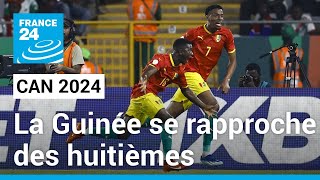 CAN 2024  La Guinée se rapproche des huitièmes de finale après sa victoire face à la Gambie [upl. by Aneroc410]