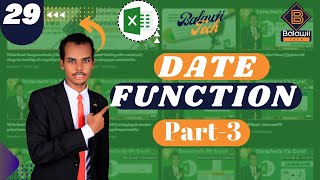 29Ms Excel Date Function part3 II barashada taarikhda qeybtii 3aad [upl. by Asor672]