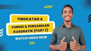 Bab 1 Matematik Tingkatan 4  Fungsi amp Persamaan Kuadratik Part 2 KSSMTamil [upl. by Novak997]