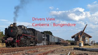 Steam Train Drivers View  Canberra to Bungendore 4K REALTIME [upl. by Gerry]