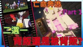 Minecraft亡命奔逃Part 1  友誼破裂 身邊嘅所有人都係敵人 [upl. by Etnohs]