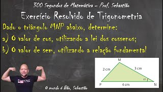 TRIGONOMETRIA  ÁREA DE TRIÂNGULO  Exercício 23  Dado o Triângulo MNP [upl. by Laughton]