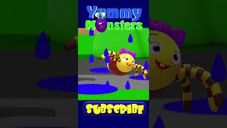 ITSY BITSY SPIDER  Song for Children Yummy Monsters Nursery Rhymes  Kids Songs shorts [upl. by Eiclehc]