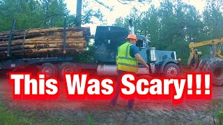 Did We Turn The Peterbilt Log Truck Over [upl. by Elahcim]