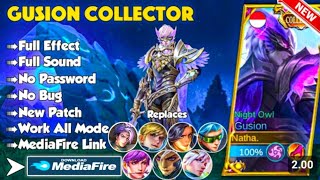 Script Skin Gusion Collector  Night Owl No Password  Voice Indonesia English Japan  New Optimized [upl. by Anilat]