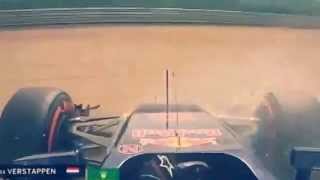 Formula 1 British GP 2015 Max Verstappen Crash [upl. by Animrac]