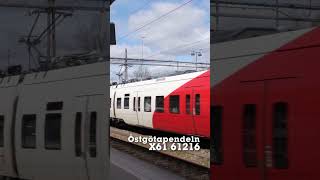 Östgötependeln X61 61216  Linköping train trainspotting railway railroad railfanning [upl. by Ettennahs866]