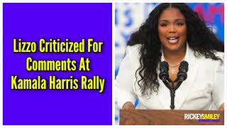 Lizzo Criticized For Comments At Kamala Harris Rally [upl. by Kan]