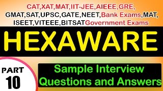 Hexaware 10 Interview QuestionsampAnswersJobsCareerVideosFreshersExperienced [upl. by Ennaisoj]