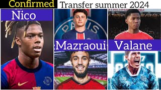 🔥 ALL 50 CONFIRMED TRANSFER NEWS TODAY Nico to Barcelona mazraoui De ligt [upl. by Finzer]