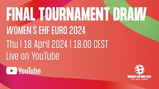 Womens EHF EURO 2024  Final Tournament Draw [upl. by Katuscha]