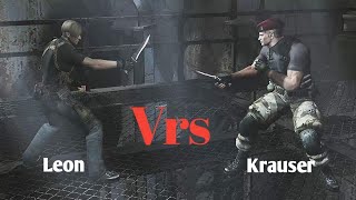 Leon S Kennedy Vrs Krauser Knife Fight Scene [upl. by Ardnasac]