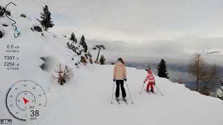 5K Skiing Vercorin Top to Mid Station Val dAnniviers Valais Switzerland GoPro HERO9 [upl. by Bax]