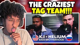 King Inertia 🇺🇸 x Helium 🇷🇺  Bass Brotherhood  GBB23  Live Session  YOLOW Beatbox Reaction [upl. by Umeh]