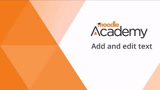 Add and edit text in Moodle 45 [upl. by Eelamme]