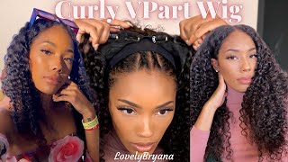 No Leave Out Real Scalp V Part Curly Wig Ft UNice Hair X LovelyBryana [upl. by Carlotta682]