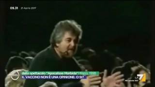 Beppe Grillo sui vaccini in un monologo del 1998 [upl. by Kellda]