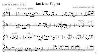 Deslizes  Fagner Ritmo xote  Sax Soprano Bb [upl. by Aryajay]