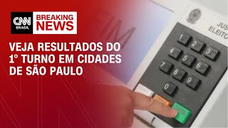 Veja resultados do 1° turno em cidades de São Paulo [upl. by Enitsuga344]