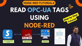 Read data from OPC UA Server and display on Node RED Dashboard [upl. by Nahbois]