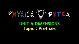 Prefixes used in PHYSICS  UNIT amp MEASUREMENTS  NCERT  JEE  NEET [upl. by Tybie198]