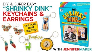 DIY Shrinky Dinks on a Cricut  Make Easy Plastic Charm Earrings and Keychains [upl. by Ennyl]