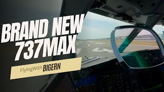 Takeoff in a Brand New 737 MAX  Boeing Delivery Flight [upl. by Elianora]