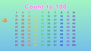 Count up to 100 Video  Numbers 1 to 100 in English  Skip Counting  Golden Kids Learning [upl. by Kcub10]