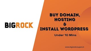 How to Buy Domain Hosting amp Install WordPress under 10 Minutes on Bigrock [upl. by Bain]