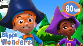 Blippi and Meekah go on a treasure hunt   Blippi Wonders Educational Videos for Kids [upl. by Olzsal]