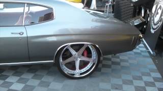 DUBSandTIREScom 1972 Chevy Chevelle Review 22 inch Forgiato Martellato Silver Custom Luxury Wheels [upl. by Constancia]