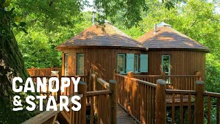 The Treehouse and The Yurt at Harptree Court  Canopy amp Stars [upl. by Hansen]