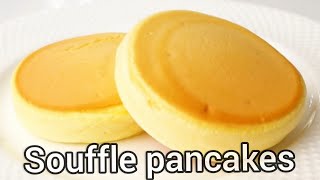 How to make Japanese homemade souffle pancake  fluffy souffle pancake without baking powder [upl. by Earl]