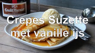 Crepes Suzette met vanille ijs recept [upl. by Yttiy]