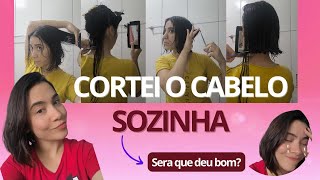 Cortando o cabelo sozinha em casa  Passo a passo Chanel reto [upl. by Jonis]