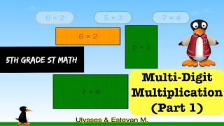 MultiDigit Multiplication Part 1  5th Grade ST Math With JiJi The Penguin [upl. by Airdnalahs264]