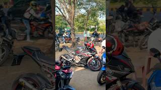 Bmw bike ride bmws100rr bikers automobile bmw1000rr zx10r hayabusa z900 4k shorts video [upl. by Cutlerr]