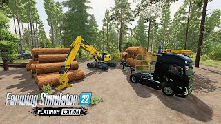 FS22 Massive Giant Sequoia Logging Operation  Farming Simulator 22  Forestry [upl. by Kaspar]