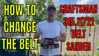 How to Change the Belt on a Craftsman 31511721 Belt Sander [upl. by Joey]